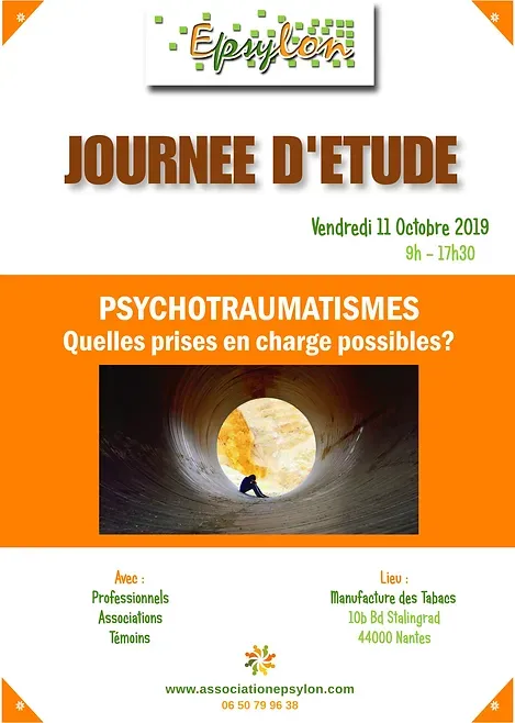 Présentation sur hypnose et PMA lors d'une journée d'étude sur le psychotrauma à Nantes