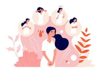 illustration femme endométriose douleurs pelviennes